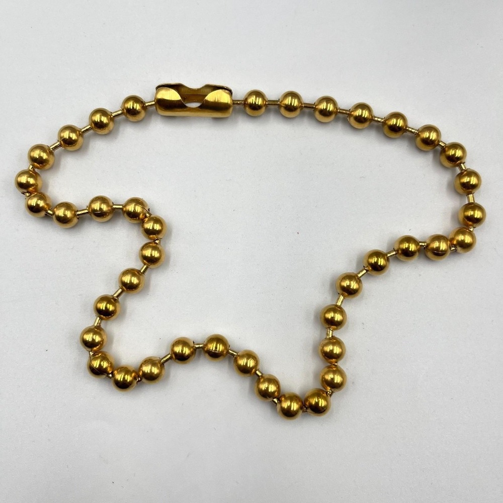 Vintage Y2K Gold Tone Oversized Ball Chain Necklace & Bracelet Set Retro Classic - Picture 4 of 8